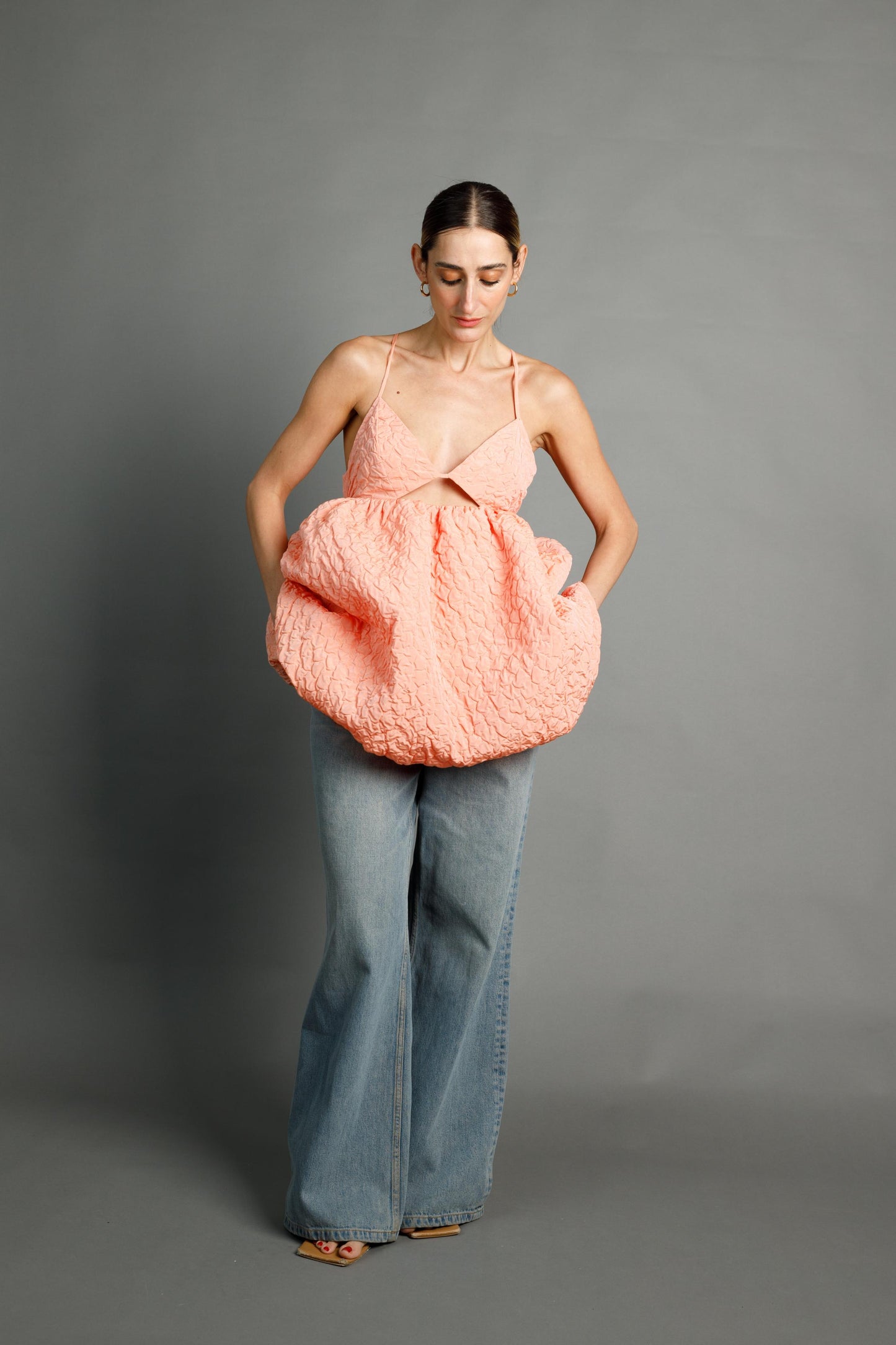 Ballwin Puffball Cloqué Mini Dress