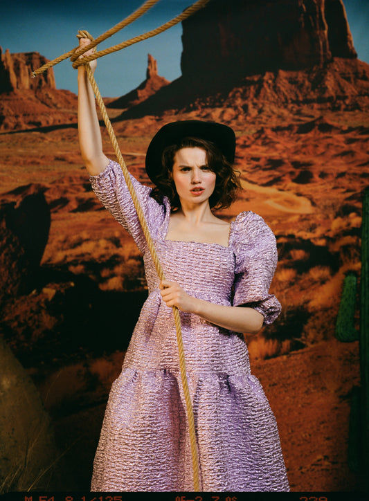 Galena Metallic Dress