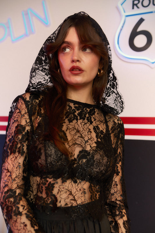 San Bernardino Sparkling Lace Top