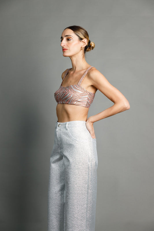 Shamrock Glam Jacquard Top