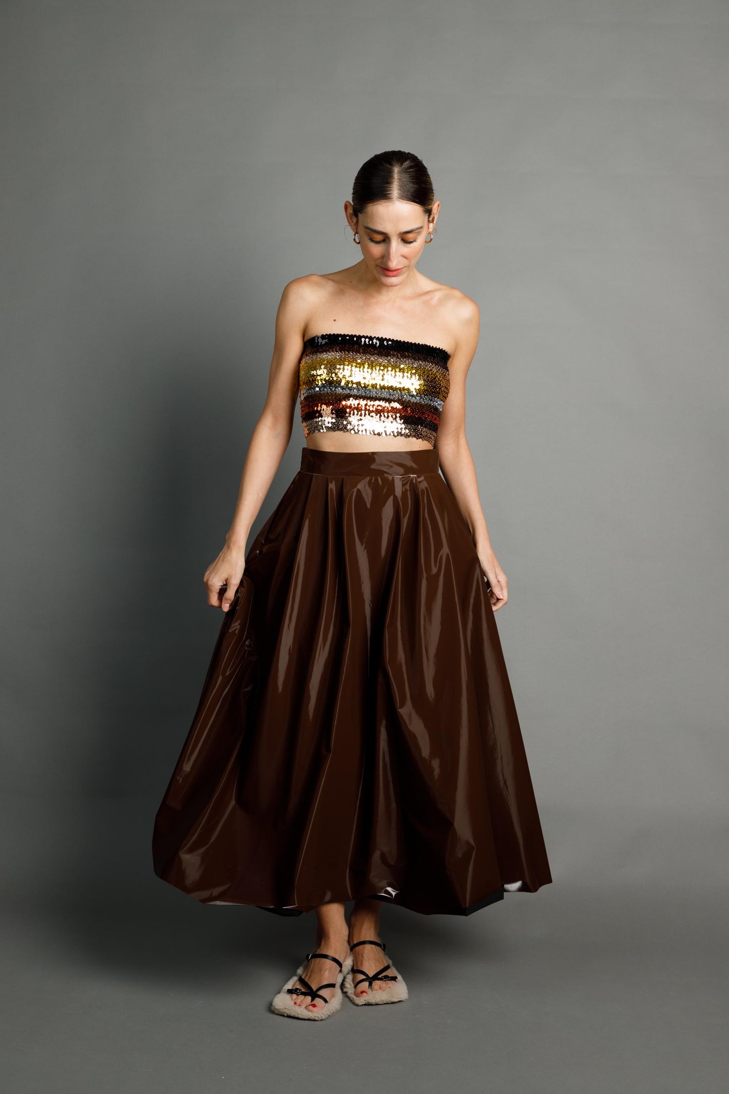 Manuelito Latex Skirt