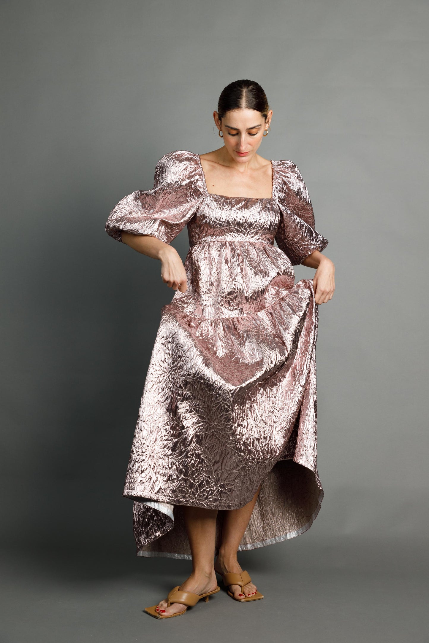 Galena Metallic Dress