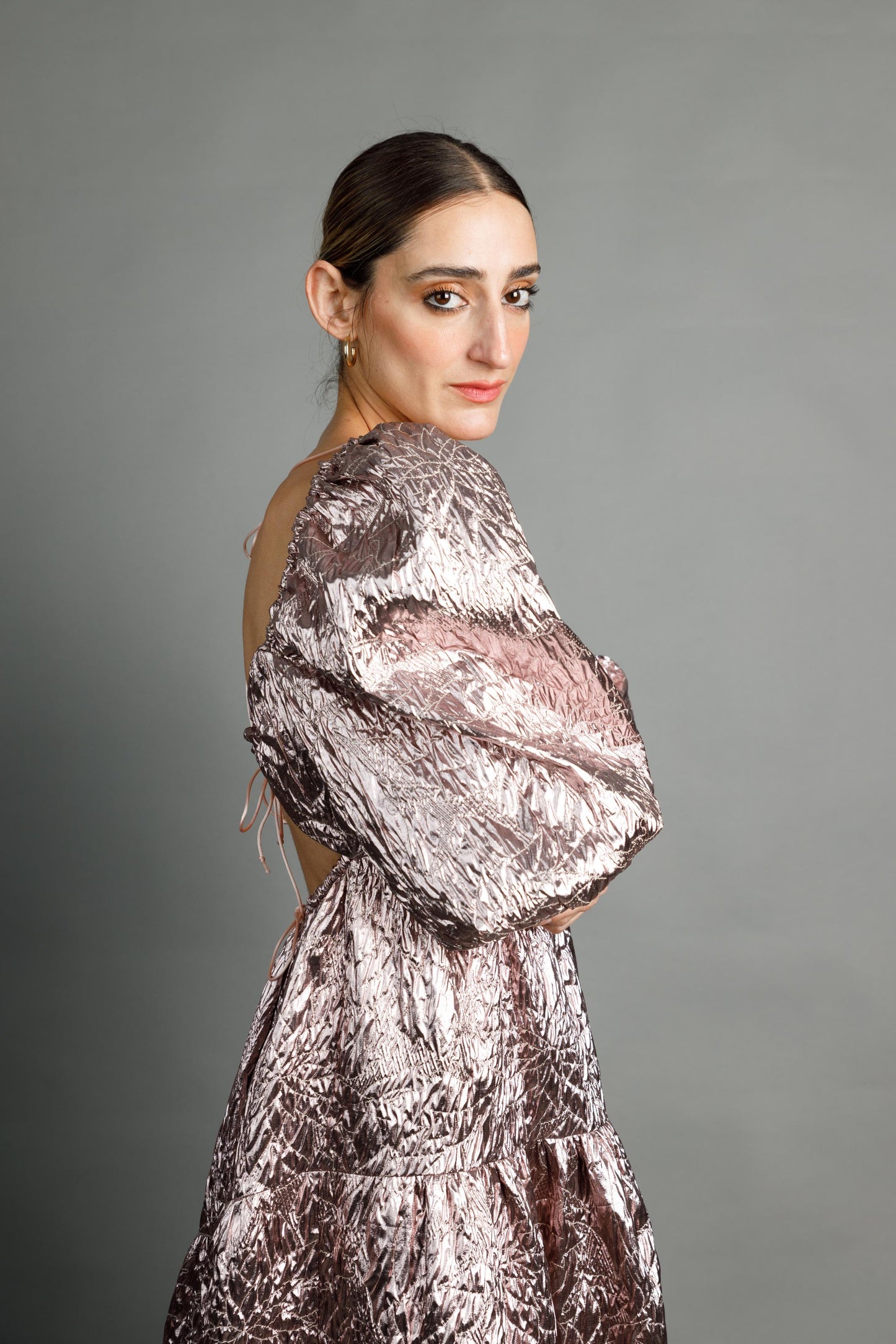 Galena Metallic Dress