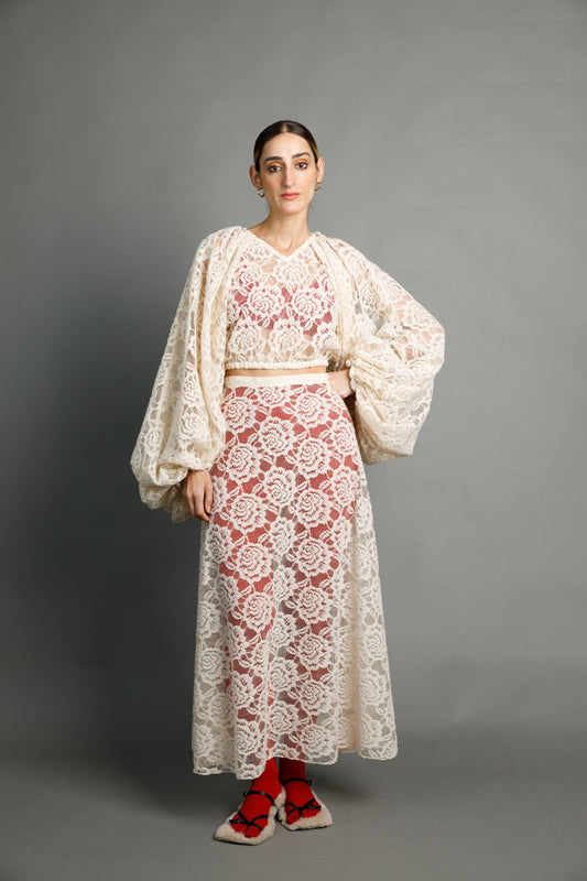 Clementine Hairy Lace Skirt