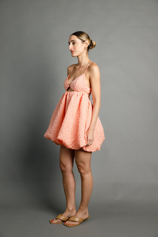 Ballwin Puffball Cloqué Mini Dress